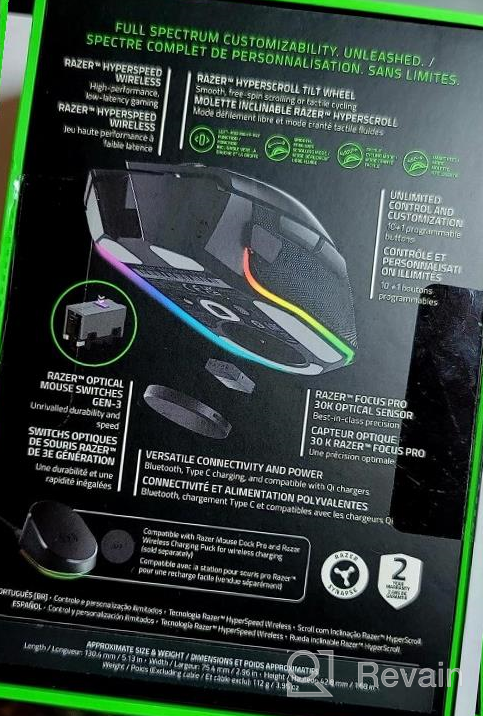 img 1 attached to Upgrade Your Gaming Experience With Razer Basilisk V3 Pro Wireless Mouse - Customizable, Fast Optical Switches, HyperScroll Tilt Wheel, 11 Programmable Buttons, Chroma RGB, And More! review by Eric Fuego