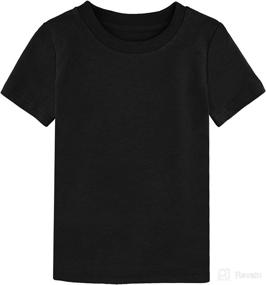 img 4 attached to 👕 COSLAND Boys' 100% Cotton Heavyweight Short Sleeve Crewneck Tee