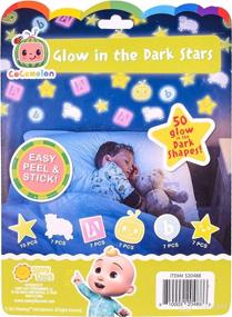 img 2 attached to 🌟 CoComelon Glow in The Dark Stars - 50 Assorted Shape and Color Stickers for Kids - Peel and Stick Wall Decals, Multi