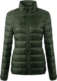 img 4 attached to 🧥 Women's Packable Lightweight Full Zip Water Resistant BagU220WYRF027 Navy Coat Jacket Vest