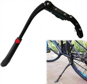 img 4 attached to Get Your Bike Upright With Greallthy'S Adjustable Aluminum Alloy Kickstand For 24"-28" Mountain And Adult Bikes