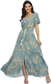 img 3 attached to VintageClothing Womens Floral Dresses Dogwood Women's Clothing via Dresses
