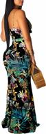 bohemian beach sundress: shekiss women's summer floral maxi dress with spaghetti straps and low-cut design 标志
