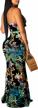 bohemian beach sundress: shekiss women's summer floral maxi dress with spaghetti straps and low-cut design logo