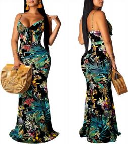 img 2 attached to Bohemian Beach Sundress: SheKiss Women'S Summer Floral Maxi Dress With Spaghetti Straps And Low-Cut Design