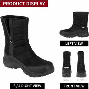 img 3 attached to Men'S Winter Snow Boots: SILENTCARE Mid-Calf Fur Warm Waterproof Slip On Outdoor Athletic Shoes.