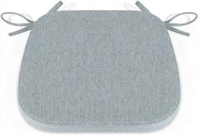 img 4 attached to Shinnwa Chair Pads For Dining Chairs Seat Cushion And Pad Indoor Kitchen Room Wooden Metal Chair Cushions With Ties [14.5 X 15.5 Inches] Light Gray