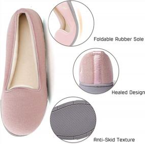 img 2 attached to Women'S Memory Foam Slippers, Lightweight Closed Back House Shoes With Non-Skid Rubber Sole For Indoor/Outdoor Summer Wear