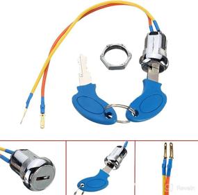 img 2 attached to 🔑 Premium 2-Wire Ignition Switch Kit for Electric Scooter ATV Moped Go Kart - Includes 2 Keys (1 Pack)