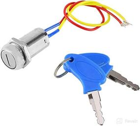 img 3 attached to 🔑 Premium 2-Wire Ignition Switch Kit for Electric Scooter ATV Moped Go Kart - Includes 2 Keys (1 Pack)