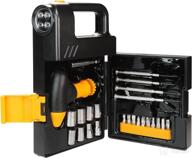 🔧 premium 24-piece t-handle ratchet screwdriver set with 5~12mm sockets, precision bits, carrying tool case, and led flashlight логотип