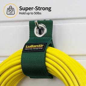 img 3 attached to Keep Your Spaces Organized With LuBanSir'S Heavy-Duty Cord Organizer Straps - 9 Pack In Green - Perfect For Garage, Garden, Yard, Boat, RV!