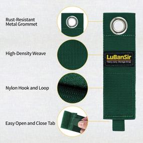 img 2 attached to Keep Your Spaces Organized With LuBanSir'S Heavy-Duty Cord Organizer Straps - 9 Pack In Green - Perfect For Garage, Garden, Yard, Boat, RV!
