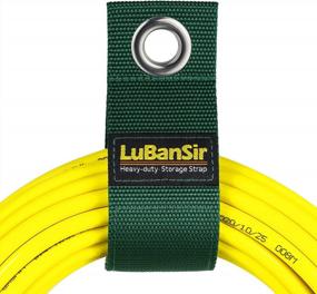 img 4 attached to Keep Your Spaces Organized With LuBanSir'S Heavy-Duty Cord Organizer Straps - 9 Pack In Green - Perfect For Garage, Garden, Yard, Boat, RV!