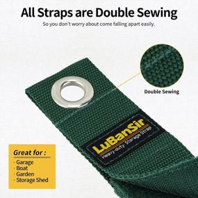 img 1 attached to Keep Your Spaces Organized With LuBanSir'S Heavy-Duty Cord Organizer Straps - 9 Pack In Green - Perfect For Garage, Garden, Yard, Boat, RV!