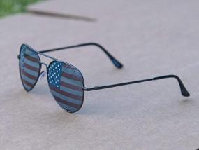 img 3 attached to 🕶️ Goson American Flag Reflective Sunglasses for Novelty and Decorative Purposes