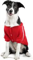 dog hoodie for large dogs, warm dog sweater dog winter sweatshirt for medium to large dog, red 5xl logo