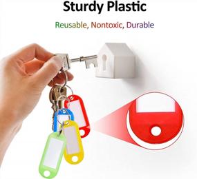 img 3 attached to 🔑 48 PCS Plastic Key Tags with Labels: Organization and Identification for Home, Office, and More!