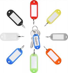 img 4 attached to 🔑 48 PCS Plastic Key Tags with Labels: Organization and Identification for Home, Office, and More!
