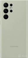 samsung official s22 ultra silicone cover olive green logo