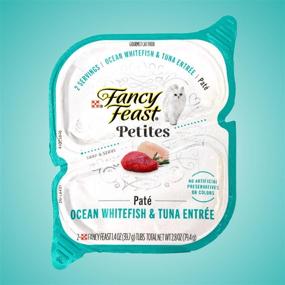 img 1 attached to 🐱 Fancy Feast Petites Pate Bundle – Variety Pack of 3 Flavors: Ocean Whitefish & Tuna, Wild Alaskan Salmon, and Braised Chicken – 2.8 Ounces each. Bonus Inclusion: Mesh Kitty Toy and Car Paw Magnet!