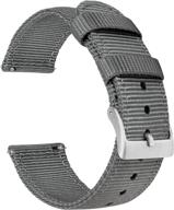 🕰️ barton watch bands - ballistic nylon military straps with quick release & customizable widths - ideal for wrists 5-8 inches logo