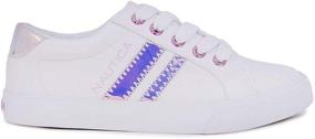 img 3 attached to Nautica Fashion Sneaker Sneaker Dulcie Girls White 2 Girls' Shoes : Athletic