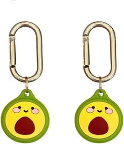 img 3 attached to 2021 Wireless GPS Location Tracker AirTags Case - Soft Silicone, Stylish 🥑 and Cute 3D Animation Design with Keychain - Easy to Carry Finder Accessories (Avocado)