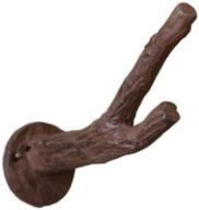 cast iron branch wall mounted hook - wall hook for coat, jacket, etc - wall mounted coat hook - vintage, rustic, decorative - with screws and anchors - 5" long logo