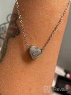 img 1 attached to Heart Initial Necklaces: 18k White Gold Plated Letter Necklace for Girls – Small Dainty Charm, Cute Christmas Gifts for Little Girls & Teenage Girls review by Nancy Russell