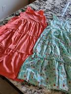 img 1 attached to UNACOO 2 Pack Sleeveless Cotton Dresses Girls' Clothing review by Jennifer Garrard