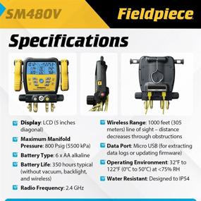 img 1 attached to 📊 Enhanced Fieldpiece SM480V SMAN Digital Manifold with Wireless Data Logging