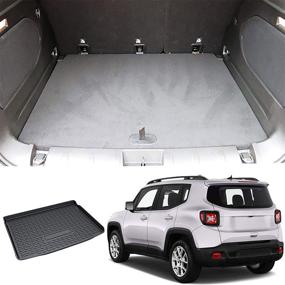 img 4 attached to 🚘 Waterproof Rear Cargo Tray Trunk Floor Mat - Kaungka Cargo Liner - Premium Replacement for Jeep Renegade (2015-2019)