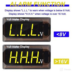 img 1 attached to 2 Pieces DC 4-28V Car Digital Voltmeter 12V Voltage Meter Car Audio Gauge LED Display 12V Meter Waterproof Voltage Gauge Meter For Car Motorcycle (Yellow Light)