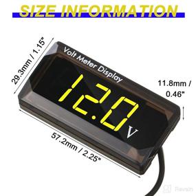 img 2 attached to 2 Pieces DC 4-28V Car Digital Voltmeter 12V Voltage Meter Car Audio Gauge LED Display 12V Meter Waterproof Voltage Gauge Meter For Car Motorcycle (Yellow Light)