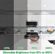 улучшите освещение своего дома с помощью набора из 12-ти энергосберегающих ультратонких светодиодных встраиваемых потолочных светильников диаметром 4 дюйма, диммируемых и сертифицированных по etl. логотип