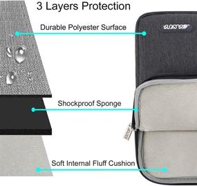 img 2 attached to MOSISO Laptop Sleeve Bag Compatible With MacBook Pro 15 Inch A1990 A1707, 15 Surface Laptop 4/3, Dell XPS 15 2020, HP Stream 14, Acer Swift 3 14, Polyester Vertical Case With Pocket, Space Gray