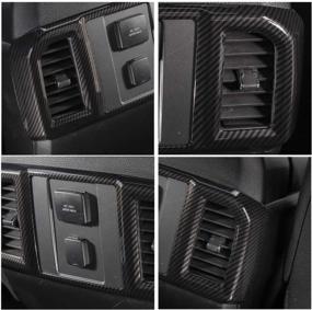 img 3 attached to F150 Rear Air Conditioning Vent Outlet Panel Trim - ABS Carbon Fiber Keptrim For 2016-2020 Ford F150 (1 Piece)