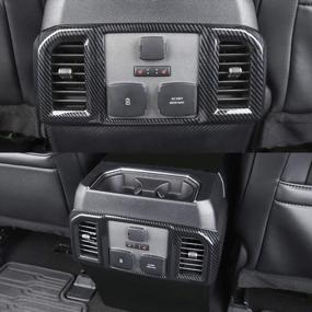 img 1 attached to F150 Задняя панель выхода вентиляционного отверстия кондиционера - ABS Keptrim из углеродного волокна для 2016-2020 Ford F150 (1 шт.)