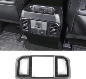 img 4 attached to F150 Rear Air Conditioning Vent Outlet Panel Trim - ABS Carbon Fiber Keptrim For 2016-2020 Ford F150 (1 Piece)