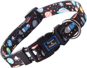 img 4 attached to 🌟 Roses&amp;Poetry Star Pattern Dog Collar for All Dogs Sizes - Adjustable, Durable, and Stylish (Star-S)