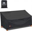 protect your outdoor furniture with a waterproof sofa cover- heavy duty, anti-uv with buckle straps and storage bag included | 72" wx32 dx35 h | black logo