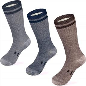 img 4 attached to MERIWOOL Merino Wool Hiking Socks For Men And Women – 3 Pairs Midweight Cushioned Thermal Socks – Warm And Breathable