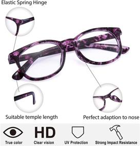 img 1 attached to Очки для чтения EYEGUARD, 4 шт. в упаковке, качественные модные цветные очки для чтения для женщин + 5,00