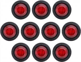 img 4 attached to TMH 10 Pcs 3/4 Inch Mount Red LED Clearance Marker Lights - Side Markers, Trailer, RV