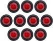 tmh 10 pcs 3/4 inch mount red led clearance marker lights - side markers, trailer, rv logo