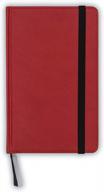 red pu leather hardcover notebook journal by samsill - professional classic size with 120 ruled sheets (240 pages), 5.25" x 8.25 logo