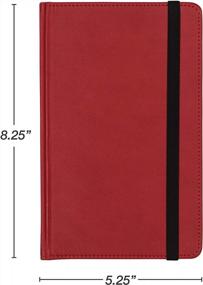 img 2 attached to Красный блокнот из искусственной кожи в твердом переплете от Samsill - профессиональный классический размер, 120 листов в линейку (240 страниц), 5,25 "х 8,25"