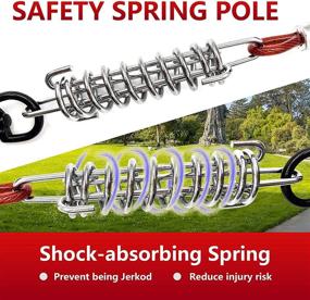 img 3 attached to 🐕 50FT Dog Runner with Shock Absorbing Spring – Perfect for Yard, Camping & Backyard – Heavy-Duty Dog Chain for Medium to Large Dogs Up to 125lbs