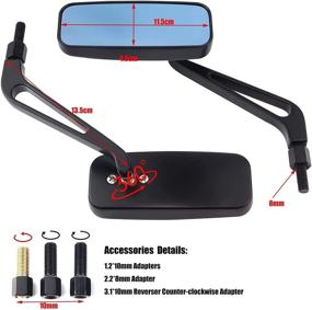 img 2 attached to Motorcycle Rectangle Rearview Mirrors Sportster